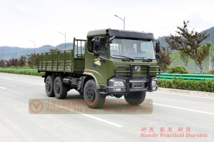 190hp flat bed truck custom– 6×6 off-road special truck manufacturer– upgraded Dongfeng six-wheel drive EQ2102 truck