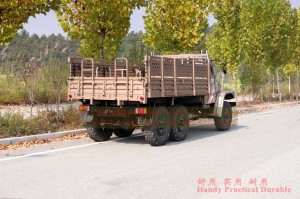 Dongfeng 25Y Pointed Buggy with Winch–Champagne Color 170 HP Long Head Truck–Export EQ2082 Two and a Half Ton Troop Carrier
