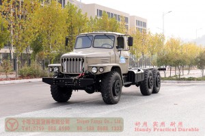 Dongfeng double-glass EQ2100 six-wheel-drive off-road chassis – 6×6 pointed EQ245 troop-carrying truck chassis for export – long head 190 hp military vehicle special conversion