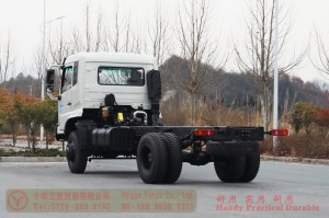 Dongfeng fuel truck chassis modification–4*4 truck chassis–Off-road truck chassis for export