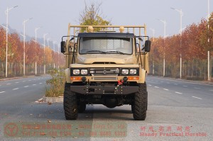 Dongfeng 6×6 Grey Cab 190HP Off-Road Truck — Dongfeng Long-Nose 245 Off-Road Transport Vehicle — Dongfeng EQ2100 Cargo Box with Side Lights