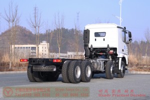 Dongfeng 8*4 flatbed truck chassis–Dongfeng 10 meters flatbed truck chassis–30 tons of special truck chassis conversion