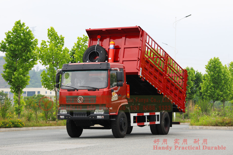 Dongfeng 4×2 Cage-Type Dump Truck–Dongfeng 210 HP Off-road Truck–Dongfeng Flathead 4*2 Dump Truck–Off-road Truck Export Manufacturer