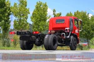 Dongfeng 4*2 flathead Fire truck Chassis–170hp diesel off-road truck Chassis–Custom Chassis Export Manufacturer