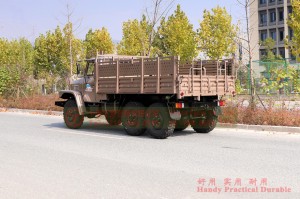 Dongfeng 25Y Pointed Buggy with Winch–Champagne Color 170 HP Long Head Truck–Export EQ2082 Two and a Half Ton Troop Carrier