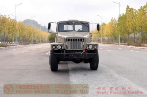 Dongfeng double-glass EQ2100 six-wheel-drive off-road chassis – 6×6 pointed EQ245 troop-carrying truck chassis for export – long head 190 hp military vehicle special conversion