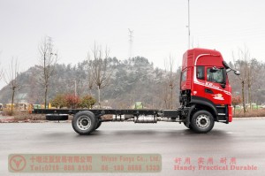 东风 4*2 越野卡车底盘 – 290 马力 天津 KR 平头高顶双卧室驾驶室货车底盘改装制造商 – 出口专用汽车底盘