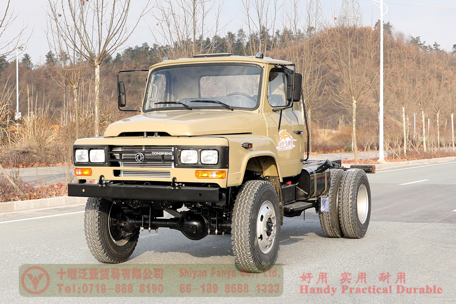 Dongfeng 4*4 Pointed Cargo Chassis–Dongfeng 170 HP Off-road Truck Chassis–Dongfeng ကုန်တင်ထရပ် တင်ပို့ရောင်းချသည့် ထုတ်လုပ်သူ