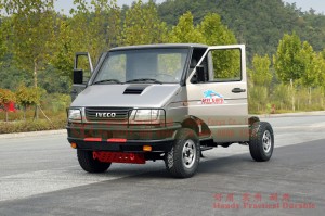 All-wheel drive lightweight extended long header caravan chassis – Iveco 4*4 off-road conversion – Multi-functional 4WD short header trucks for export