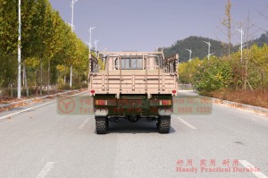Dongfeng 25Y Pointed Buggy with Winch–Champagne Color 170 HP Long Head Truck–Export EQ2082 Two and a Half Ton Troop Carrier