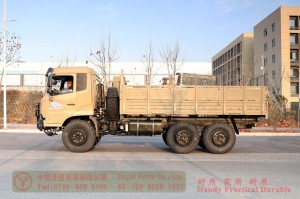 EQ2102 Dongfeng รถหกล้อขับเคลื่อนหนึ่งแถวครึ่ง - รถออฟโรดดีเซลหัวแบน 3.5 ตัน - รถบรรทุกออฟโรด Dongfeng 6 * 6 เพื่อการส่งออก