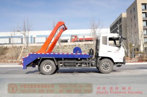 ยานพาหนะสุขาภิบาลเทศบาล Dongfeng 190 HP–4 * 2 รถบรรทุกขยะแบบสวิงอาร์ม–ผู้ผลิตยานพาหนะพิเศษของ Dongfeng