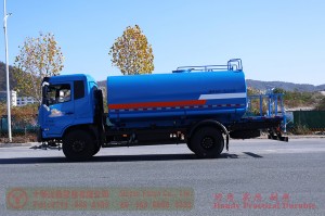 15 square volume green sprinkler truck – Dongfeng 4*2 sprinkler truck – 200 hp water tanker truck production and export manufacturers