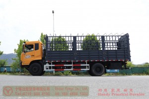 Dongfeng 260-horsepower Twin-Rear-Wheel Cage-Body Truck — Dongfeng Flat-Nose 4×2 Truck — Off-Road Truck Export Manufacturer