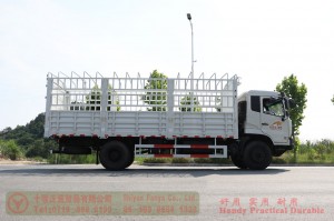 Dongfeng 210-horsepower Twin-Rear-Wheel Cage-Body Truck — Dongfeng Flat-Nose 4×2 Truck — Off-Road Truck Export Manufacturer