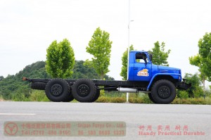 Dongfeng EQ2100 six-wheel-drive off-road chassis – 6×6 pointed EQ245 troop-carrying truck chassis for export – long head 190 hp military vehicle special conversion