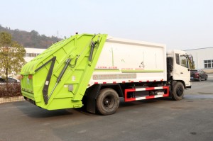 Four wheel drive flat head Compressed garbage truck