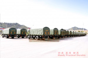 Dongfeng DF1180 ສີ່ລົດບັນທຸກ Off-road ຂັບກັບ Tailboard Hydaurlic